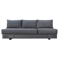LOUNGEGARNITUR 6-teilig  - Anthrazit/Teakfarben, Modern, Holz/Textil (309/243cm)