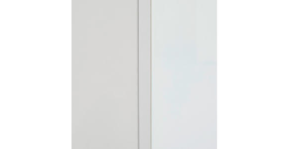 AUFSATZSCHRANK 91/40/40,5 cm - Weiß Hochglanz/Alufarben, Design, Holzwerkstoff/Metall (91/40/40,5cm) - Voleo
