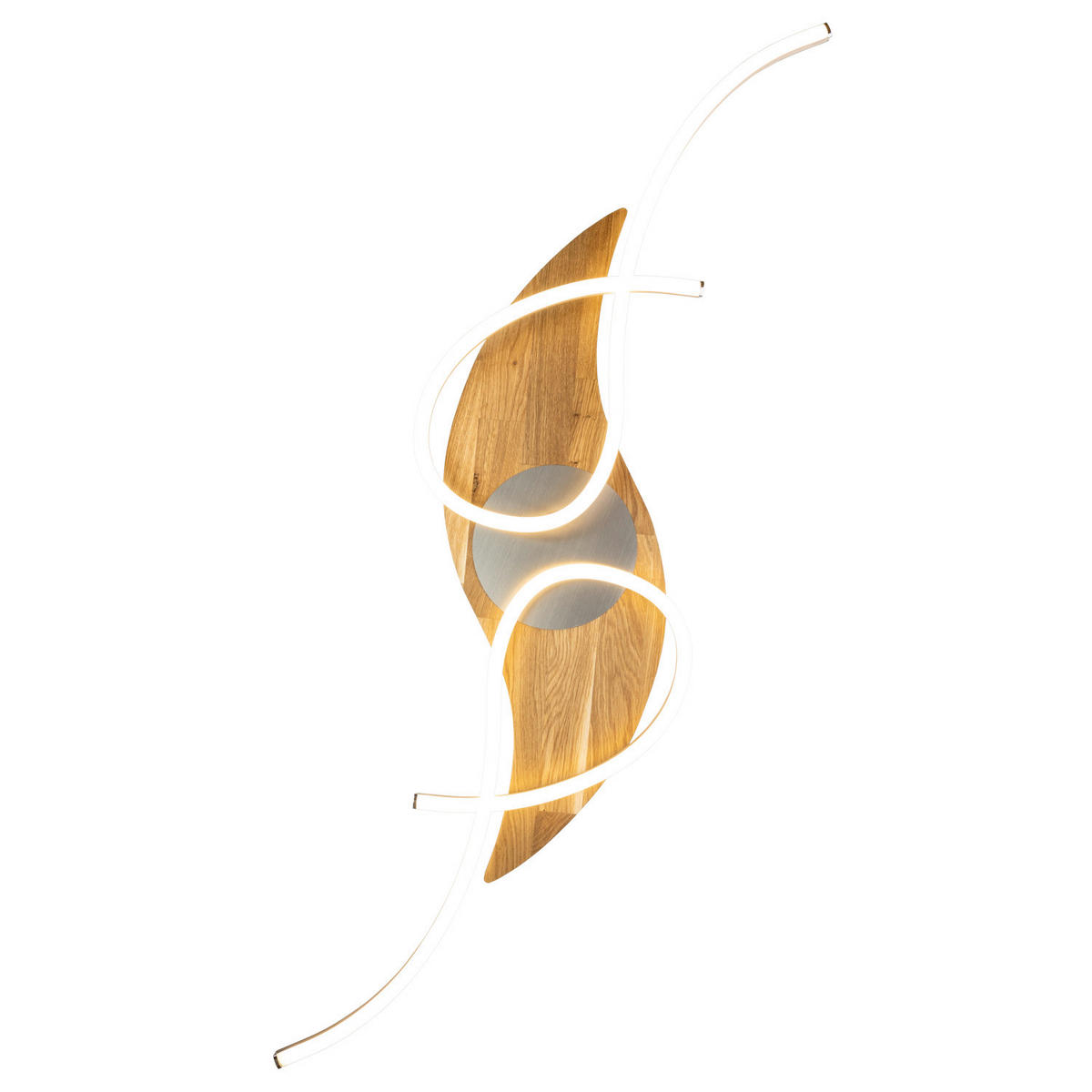 LED-DECKENLEUCHTE    128/38/9 cm  - Eichefarben, Natur, Holz (128/38/9cm) - Waldwelt