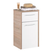 SPODNÍ SKŘÍŇKA, barvy dubu, 40/72/33 cm - bílá/barvy dubu, Design, kov/kompozitní dřevo (40/72/33cm) - Xora