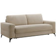 SCHLAFSOFA Cord Beige  - Beige/Schwarz, Design, Textil/Metall (198/89/98cm) - Carryhome