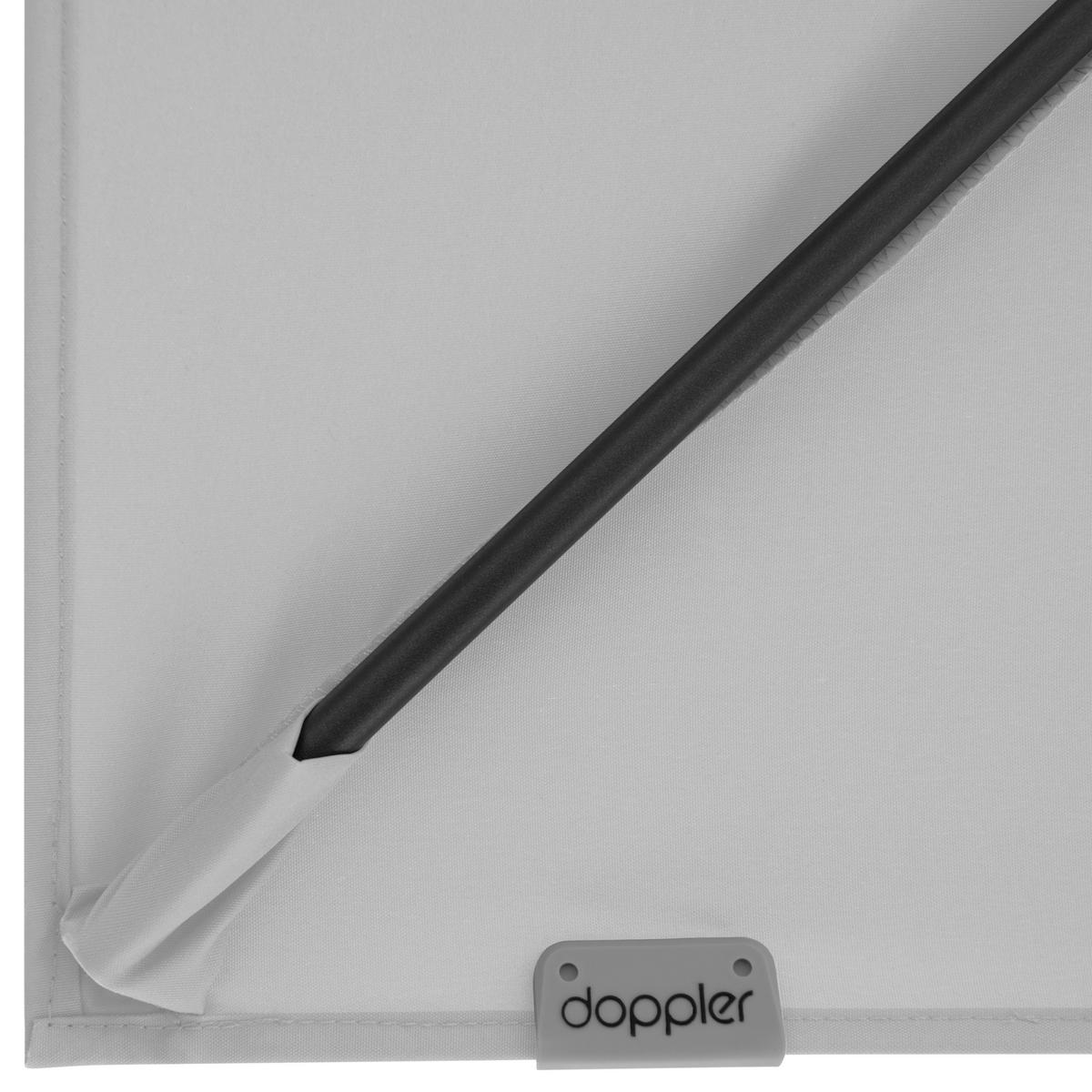 AMPELSCHIRM 210x210 cm  - Anthrazit/Hellgrau, Basics, Textil/Metall (210/210cm) - Doppler