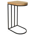 BEISTELLTISCH in Holz, Metall 45/35/69 cm  - Eichefarben/Schwarz, Design, Holz/Metall (45/35/69cm) - Novel