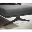 ECKSOFA in Flachgewebe Grau  259/152 cm  - Schwarz/Grau, Design, Textil/Metall (259/152cm) - Dieter Knoll