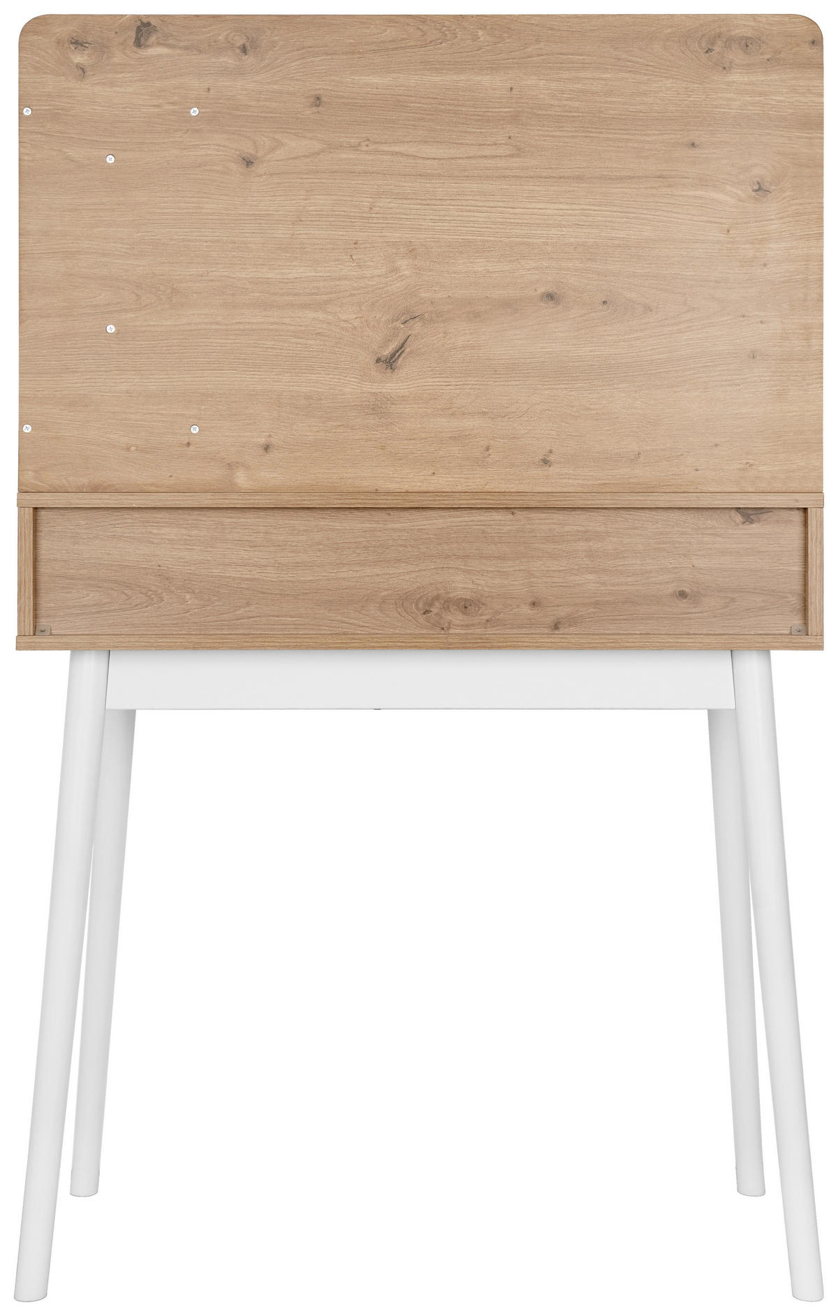 SCHMINKTISCH80/40/129 cm, Weiss, Eiche Artisan  - Weiss/Eiche Artisan, Trend, Glas/Holz (80/40/129cm) - Xora