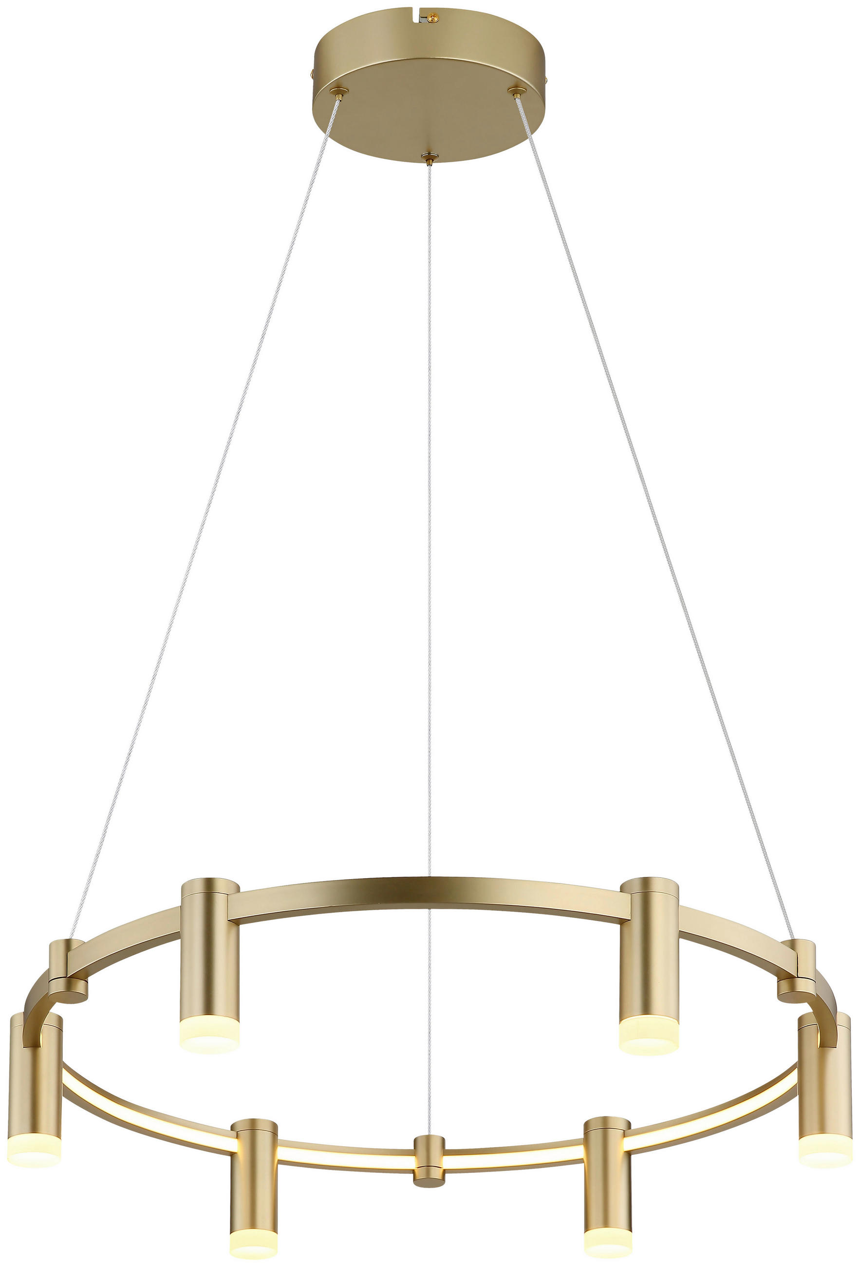 HÄNGELEUCHTE 62/120 cm  - Goldfarben/Opal, Trend, Kunststoff/Metall (62/120cm) - Collet's Monde