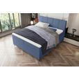 BOXSPRINGBETT 180/200 cm  in Blau  - Blau/Schwarz, KONVENTIONELL, Textil/Metall (180/200cm) - Carryhome