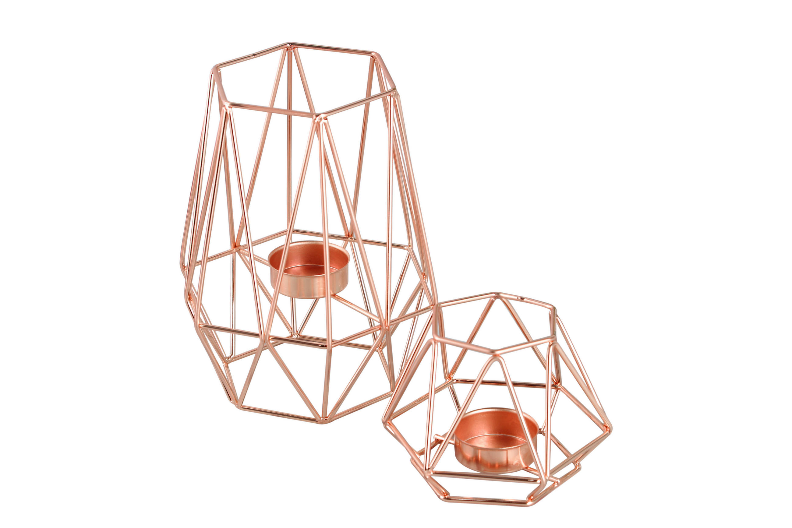 Set De Suporturi Lumânări - arămiu, Basics, metal (9,5/8/17/8,3cm) - Echtwerk
