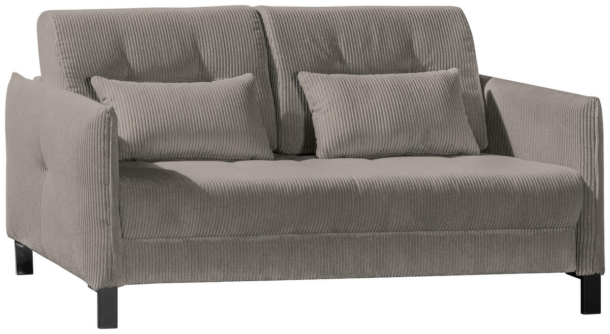 SOFA LEŽAJ kapućino  - crna/kapućino, Dizajnerski, tekstil/metal (170/88/110cm) - Novel