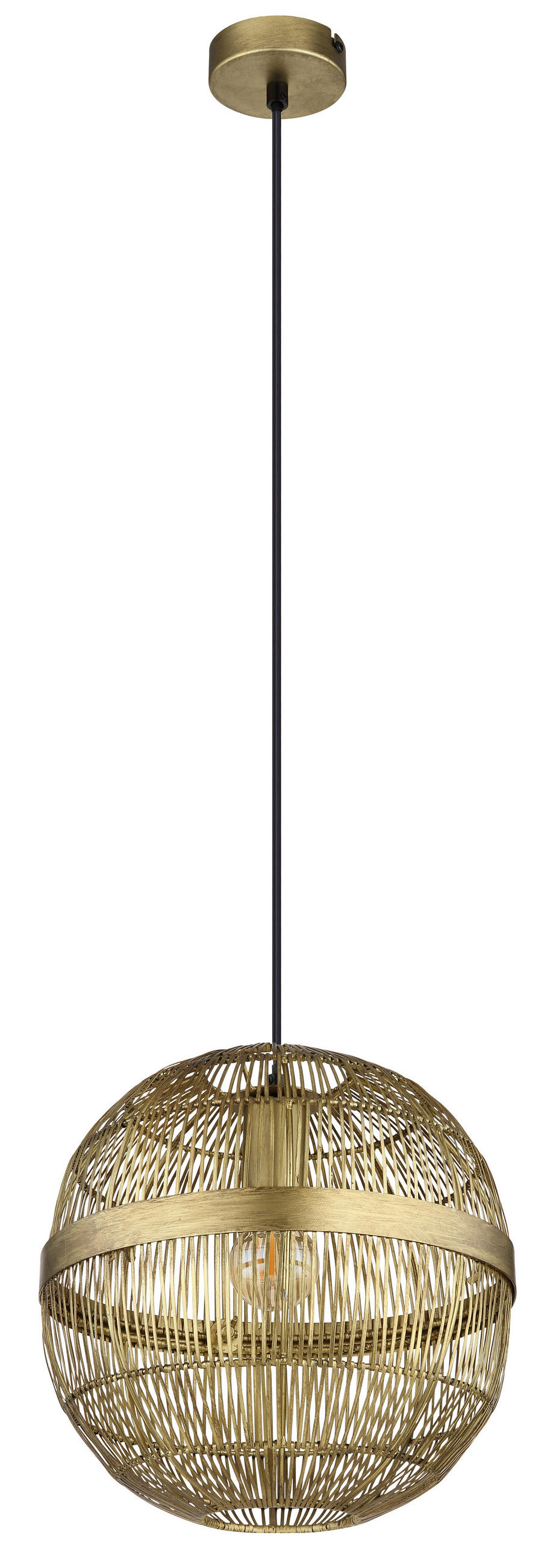 VISEČA SVETILKA        30/120 cm      E27 - barve medenine, Konvencionalno, kovina (30/120cm) - Globo