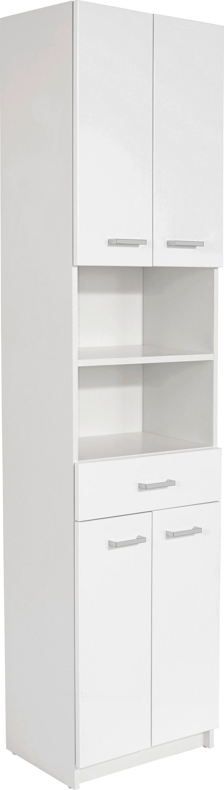 VISOKA OMARA 50/192/30 cm  - barve kroma/bela, Konvencionalno, kovina/leseni material (50/192/30cm) - Mömax