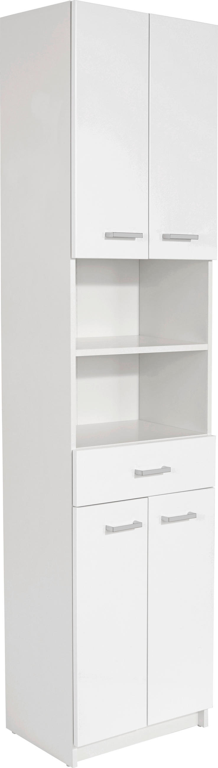 VISOKA OMARA 50/192/30 cm  - barve kroma/bela, Konvencionalno, kovina/leseni material (50/192/30cm) - Mömax