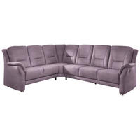 ECKSOFA in Mikrofaser Flieder, Lila  - Beige/Lila, Konventionell, Textil/Metall (223/275cm) - Beldomo Comfort