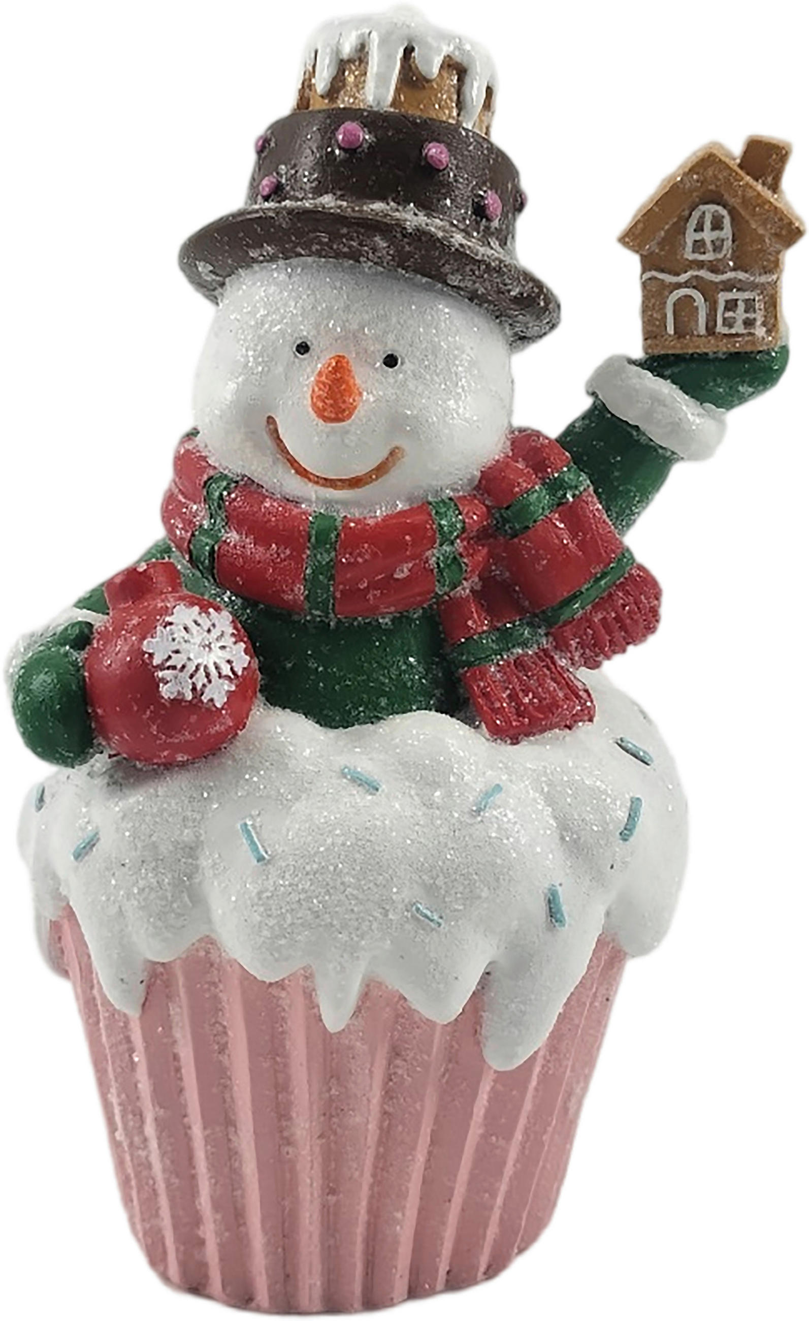 SCHNEEMANN - Pink/Rot, LIFESTYLE, Kunststoff (11,2/18,5/8,5cm) - X-Mas