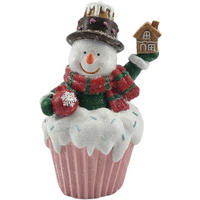 SCHNEEMANN - Pink/Rot, LIFESTYLE, Kunststoff (11,2/18,5/8,5cm) - X-Mas