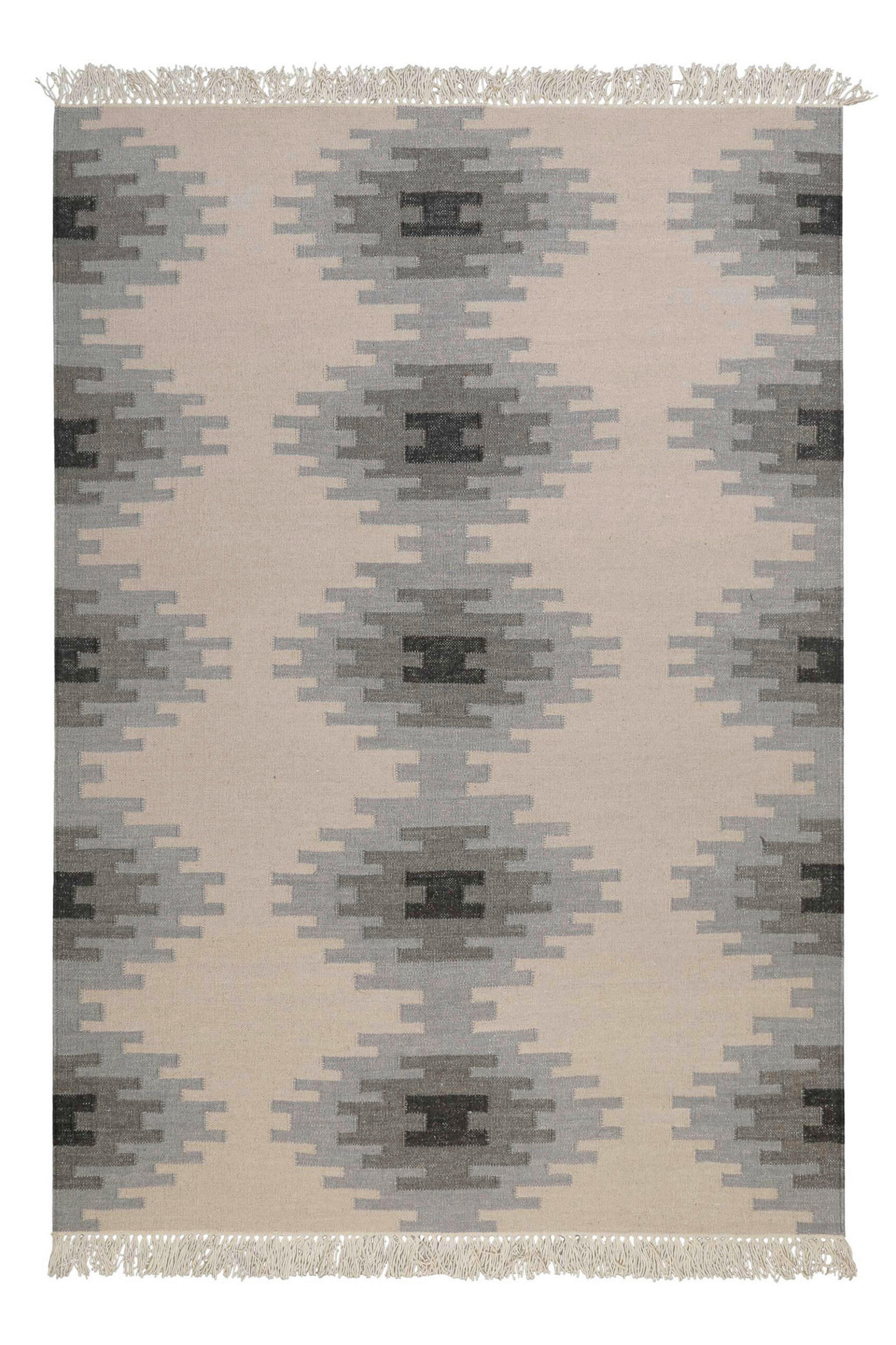 Wecon Home Handwebteppich Belle Creme, Grau 160x230 cm