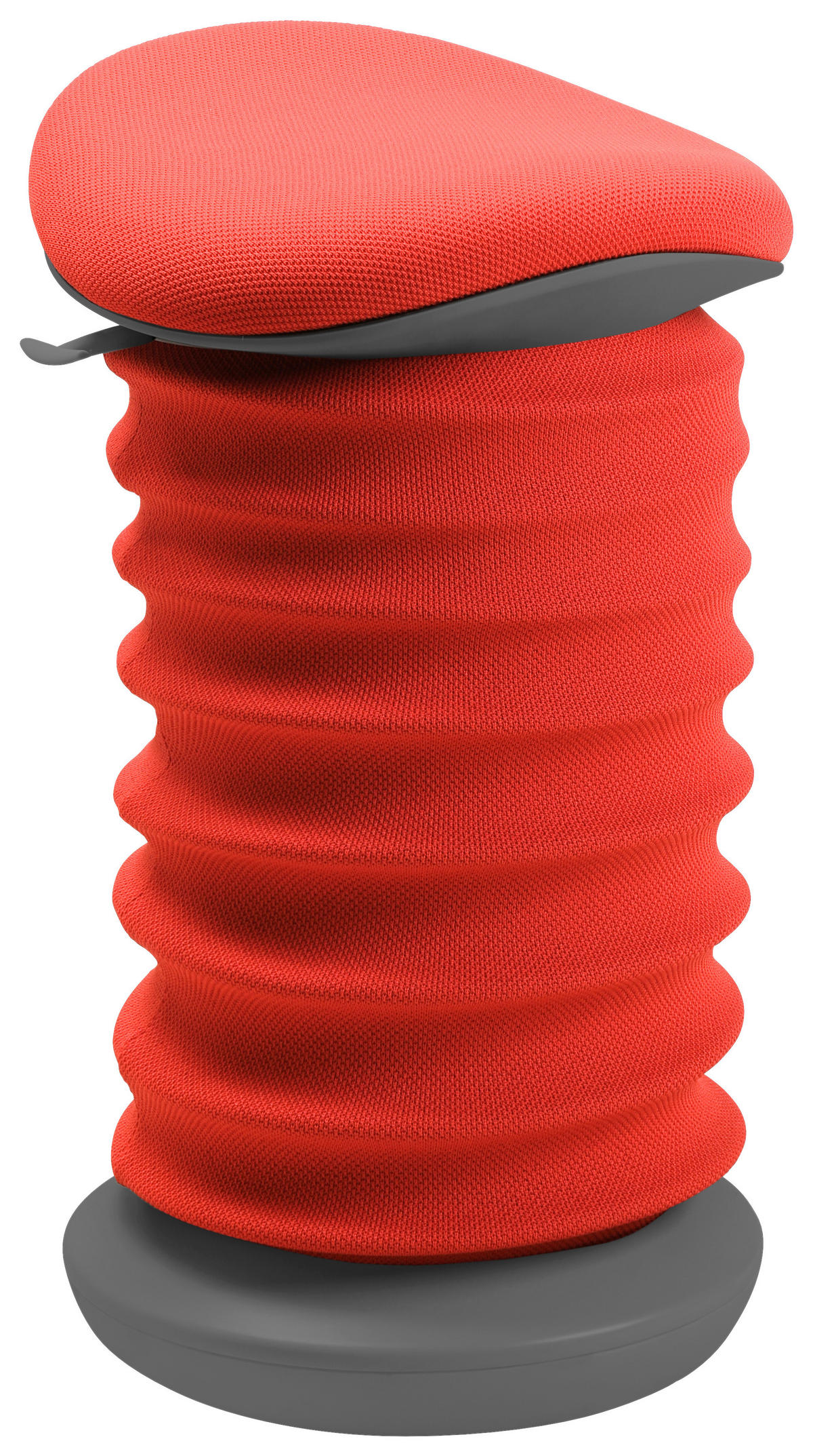 BÜROHOCKER Grau, Rot  - Rot/Grau, Design, Kunststoff/Textil (37,5/53-64/36cm) - Topstar