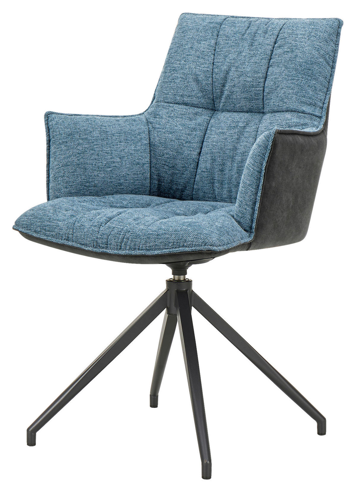 KAROSSZÉK kék, fekete  - fekete/kék, Design, textil/fém (59/89,5/63cm) - Novel