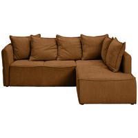 ECKSOFA in Chenille Rostfarben  - Rostfarben/Schwarz, Konventionell, Kunststoff/Textil (233/193cm) - Carryhome