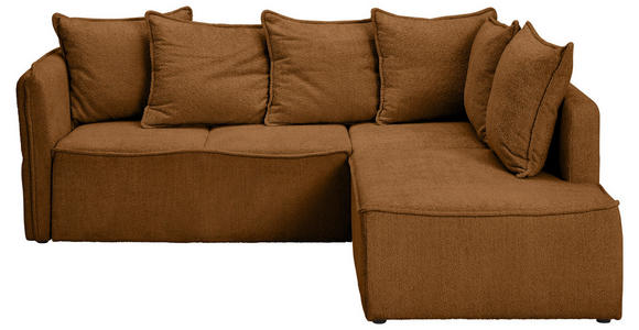 ECKSOFA Rostfarben Chenille  - Rostfarben/Schwarz, KONVENTIONELL, Kunststoff/Textil (233/193cm) - Carryhome