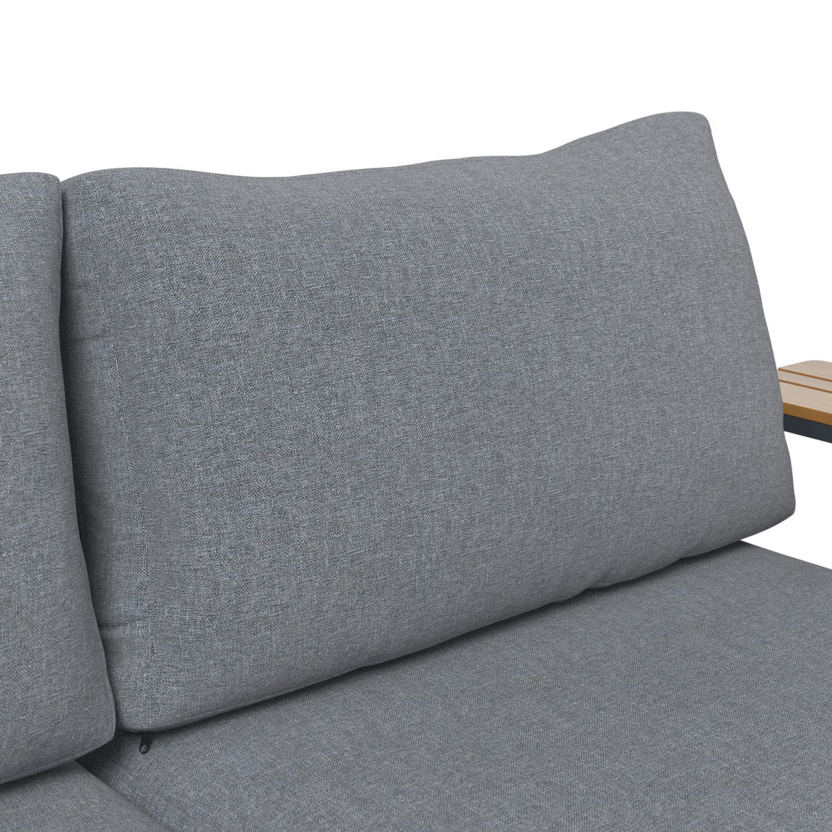 LOUNGEGARNITUR 3-teilig   85/64.5/71.5 cm Stahl  - Dunkelgrau/Naturfarben, MODERN, Kunststoff/Textil (85/64.5/71.5cm) - Ambia Garden