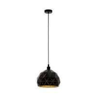 ZÁVĚSNÉ SVÍTIDLO, 40/110 cm  - černá/barvy zlata, Design, kov (40/110cm) - Eglo