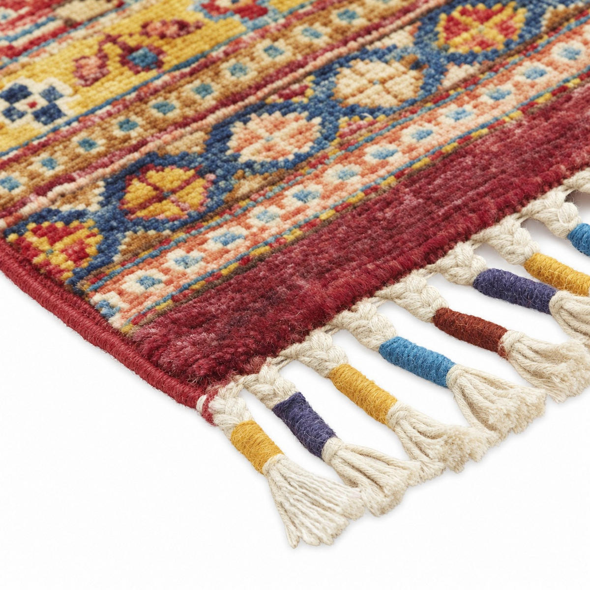 ORIJENTALNI TEPIH  višebojna, bež     - višebojna/bež, Osnovno, tekstil/prirodni materijali (100/160cm)