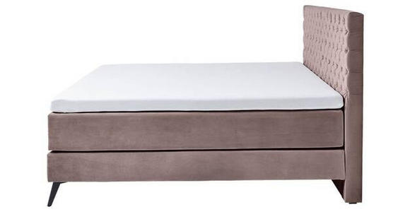 BOXSPRINGBETT 160/200 cm  in Altrosa  - Graphitfarben/Altrosa, Design, Textil/Metall (160/200cm) - Xora