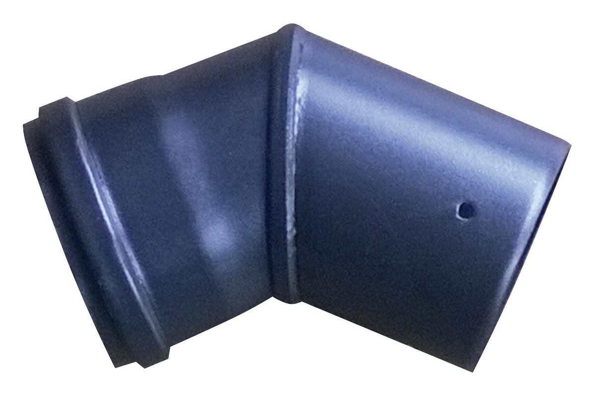 DYMOVOD KOLENO 45° Ø 8 CM - čierna, Modern, kov (8cm)