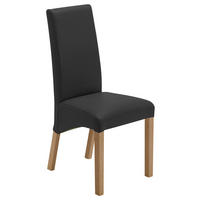 STUHL  Beinauswahl, Stoffauswahl Lederlook  Anthrazit, Buchefarben  - Anthrazit/Buchefarben, Konventionell, Holz/Textil (47/102/57cm) - Carryhome