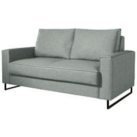 SCHLAFSOFA  in Flachgewebe Mintgrau  - Mintgrau/Schwarz, Design, Textil/Metall (174/90/95cm) - Bali