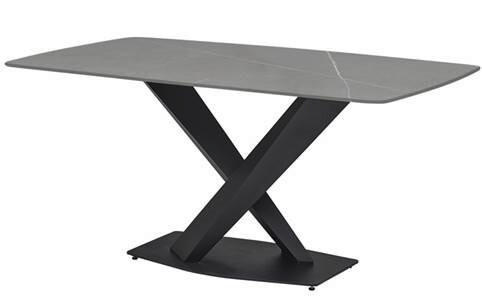ÉTKEZŐASZTAL - fekete/szürke, Modern, fém/kerámia (180/90/75cm) - MID.YOU