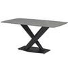 ESSTISCH in Keramik 180/90/75 cm  - Schwarz/Grau, MODERN, Keramik/Metall (180/90/75cm) - MID.YOU