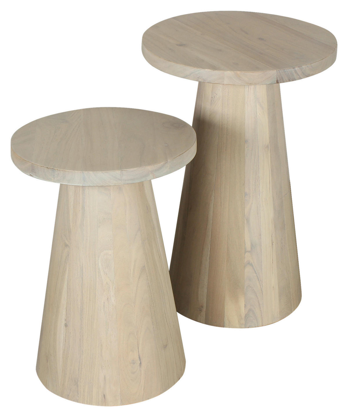 BEISTELLTISCHSET in Holz  - Weiß, Design, Holz (30/40/40/60/50cm) - MID.YOU