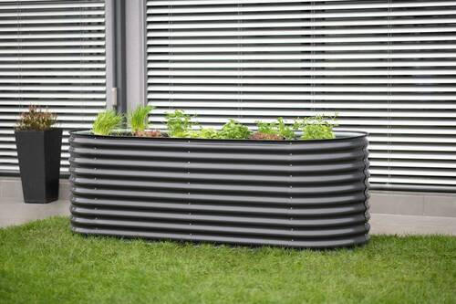 HOCHBEET 240/82/80 cm - Anthrazit, Basics, Metall (240/82/80cm)