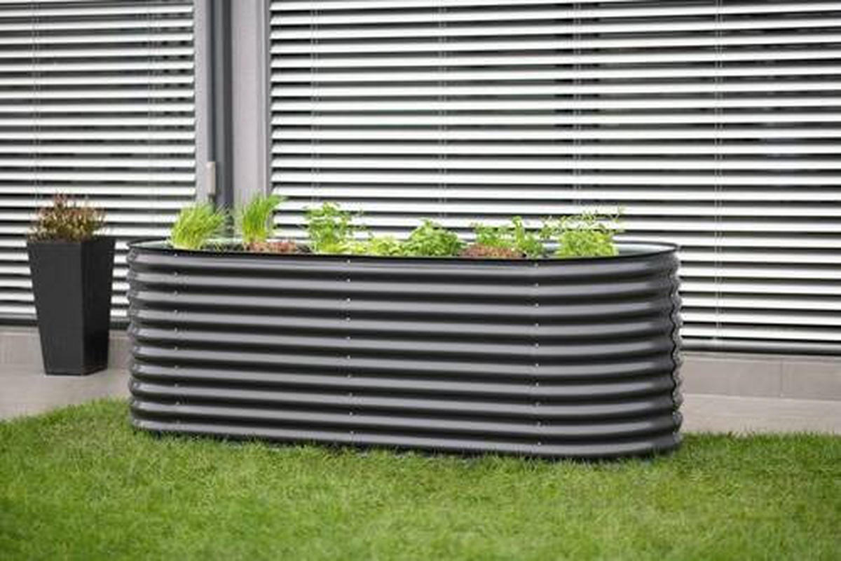 HOCHBEET  - Anthrazit, Basics, Metall (240/82/80cm) - Ambia Garden