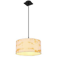 HÄNGELEUCHTE 40/150 cm    - Weiss/Goldfarben, Basics, Textil/Metall (40/150cm) - Globo