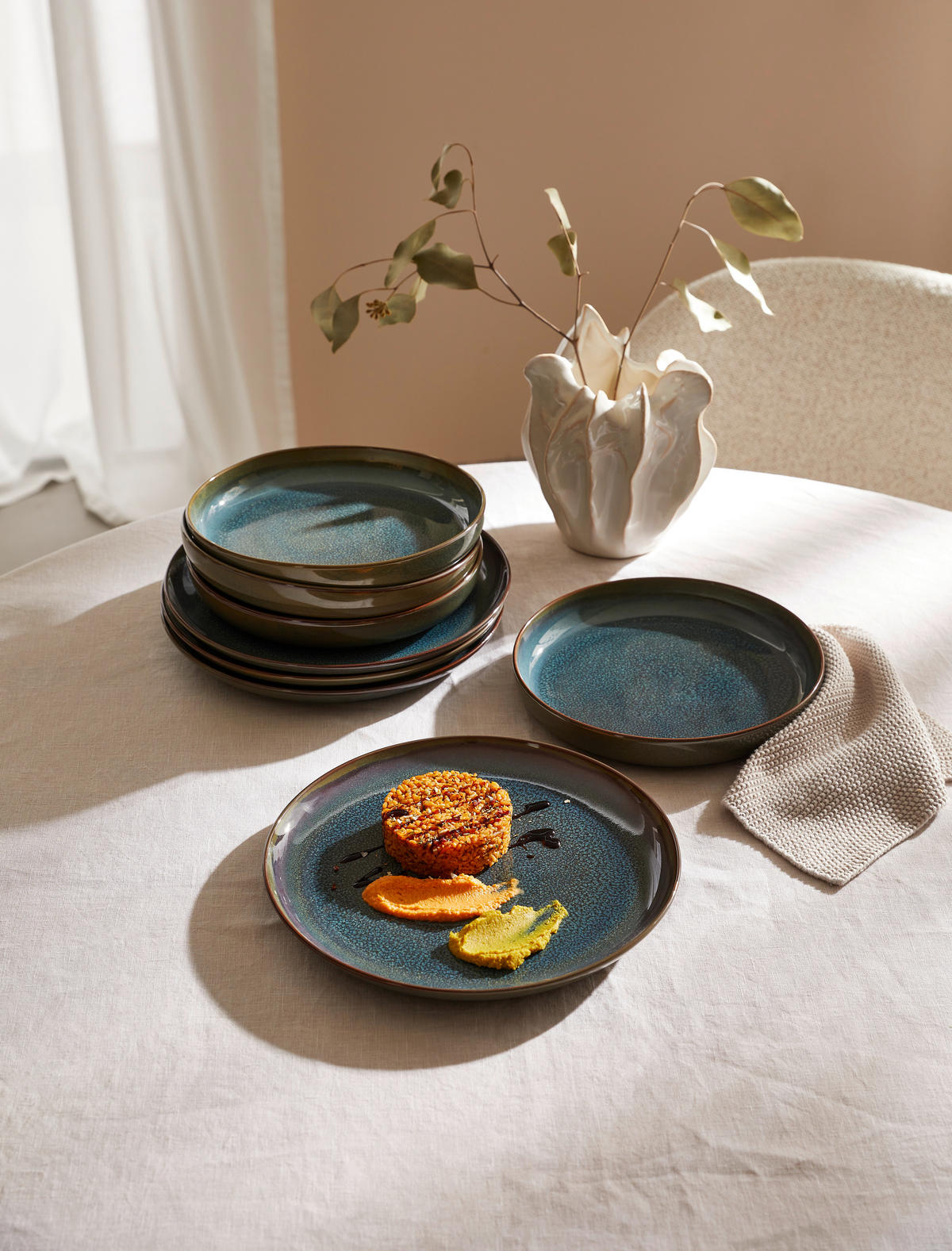 TAFELSERVICE 8-teilig Crafted Breeze  - Basics, Keramik (34,5/19,4/32cm) - like.Villeroy & Boch