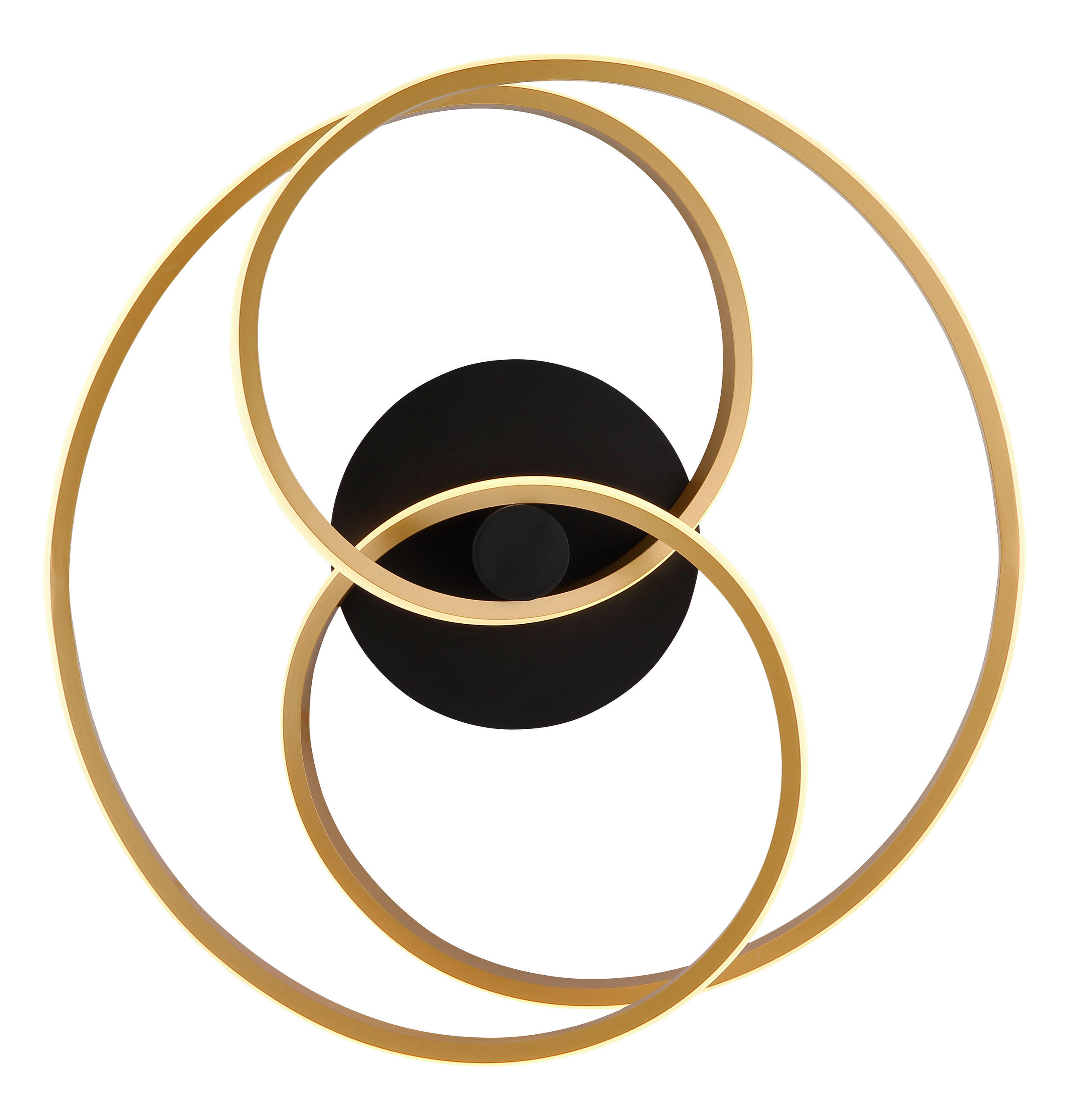 PLAFONIERĂ CU LED - auriu/opal, Design, plastic/metal (50/16cm) - Globo