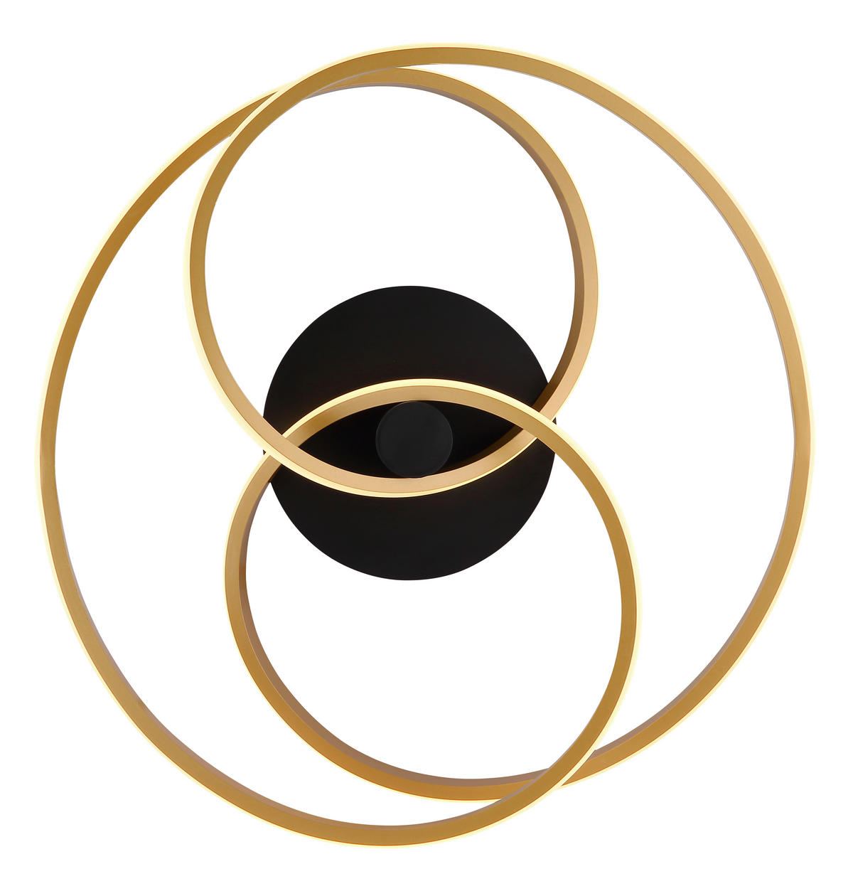 LED-DECKENLEUCHTE  50/16 cm    - Goldfarben/Opal, Design, Kunststoff/Metall (50/16cm) - Globo