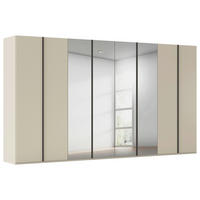 DREHTÜRENSCHRANK 400/235/61 cm,  in Champagner, 8-türig  - Champagner/Graphitfarben, Basics, Glas/Holzwerkstoff (400/235/61cm) - Novel