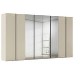 DREHTÜRENSCHRANK 400/235/61 cm,  in Champagner, 8-türig  - Champagner/Graphitfarben, Basics, Glas/Holzwerkstoff (400/235/61cm) - Novel