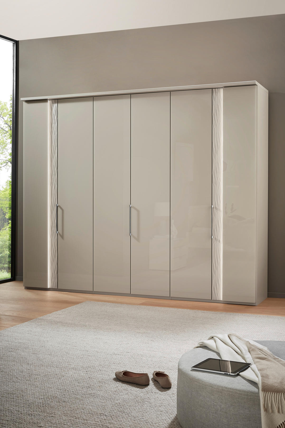 SCHLAFZIMMER Champagner  - Champagner, Design, Glas/Holzwerkstoff (180/200cm) - Dieter Knoll