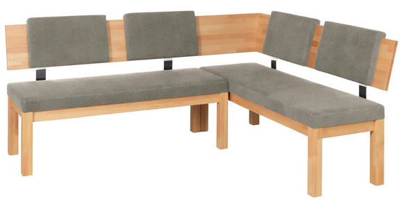 ECKBANK 200/160 cm  in Buchefarben, Greige  - Greige/Buchefarben, Natur, Holz/Textil (200/160cm) - Cantus