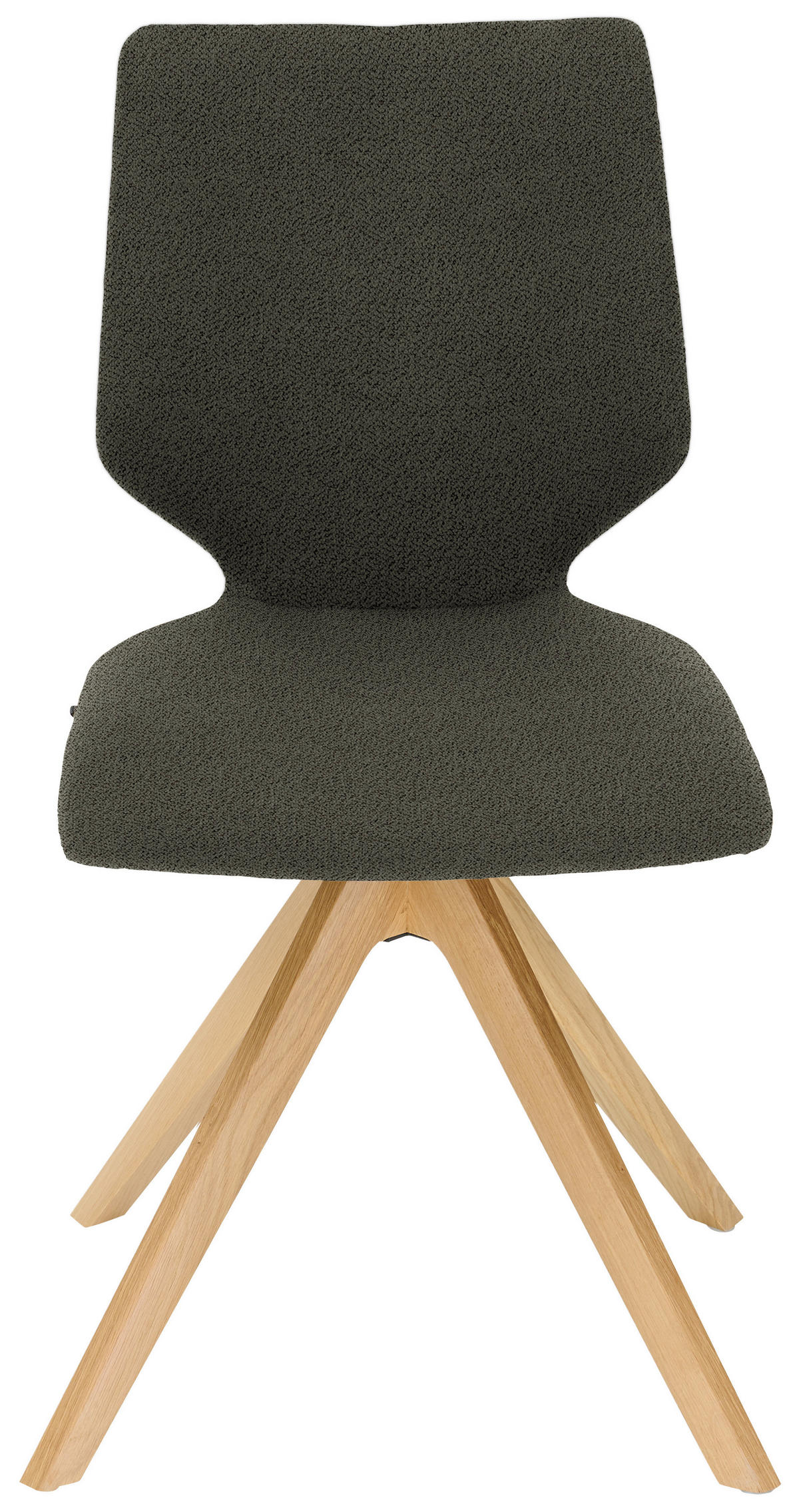 STUHL Struktur  - Greige/Eichefarben, Design, Holz/Textil (50/92/64cm) - Venjakob