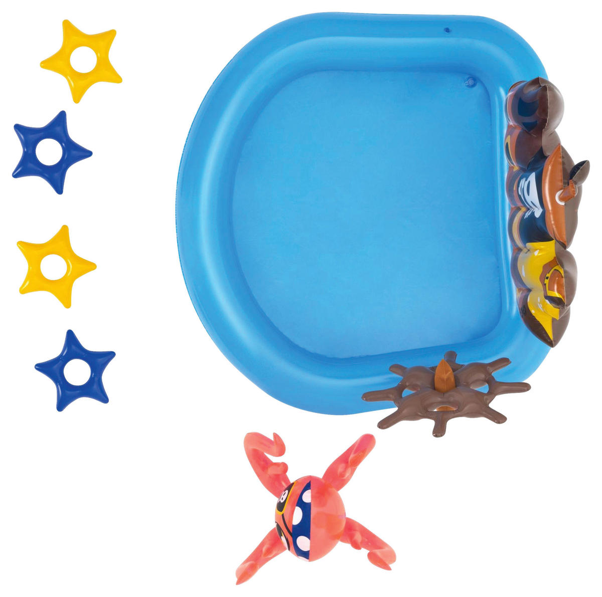 SPIELPOOL SHIPS AHOY 52211 140/130/104 cm  - Blau/Multicolor, KONVENTIONELL, Kunststoff (140/130/104cm) - Bestway