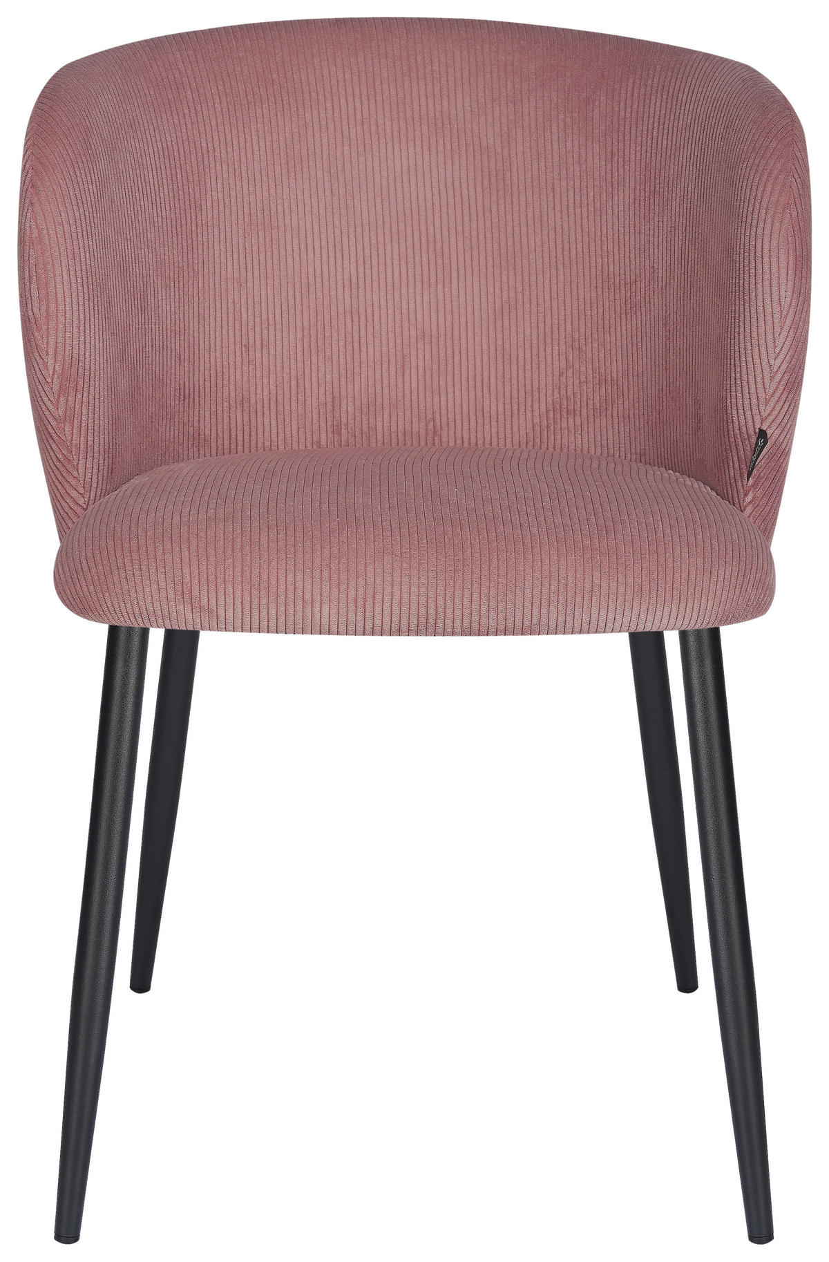 STUHL  Stoffauswahl Cord  Rosa, Schwarz  - Schwarz/Rosa, Design, Textil/Metall (56/78/59cm) - Stylife