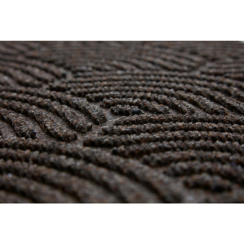 Thumbnail - wash+dry FUßMATTE Dune Waves dark brown, Dunkelbraun, Textil, Wellen, 45x75 cm, Made in EU, rutschfest, für Fußbodenheiz...