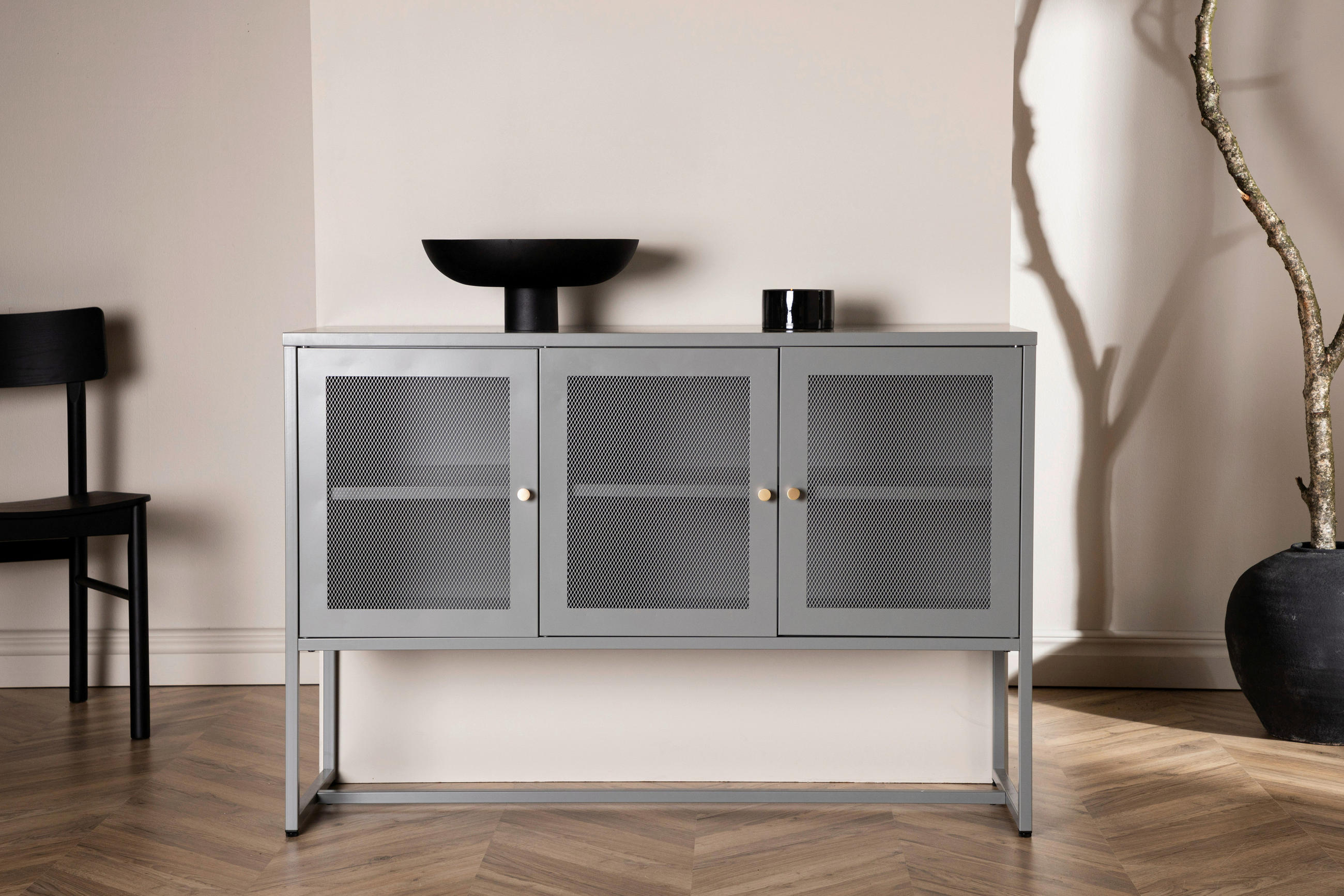 SIDEBOARD 120/80/40 cm  - ljusgrå, Design, metall (120/80/40cm) - Livetastic