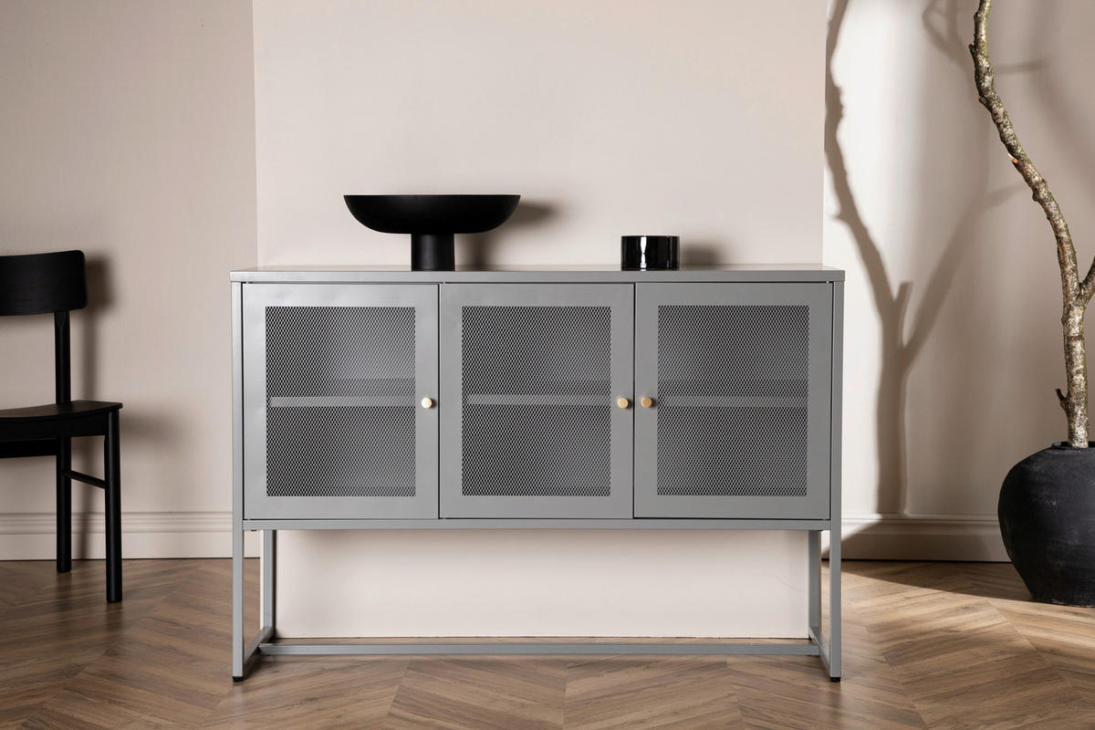 SIDEBOARD  in 120/80/40 cm  - Hellgrau, Design, Metall (120/80/40cm) - Livetastic